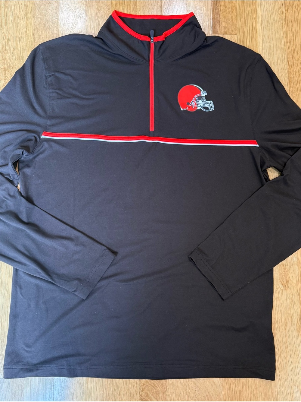 NFL Black and Orange Cleveland Browns 3/4 Zip Jacket